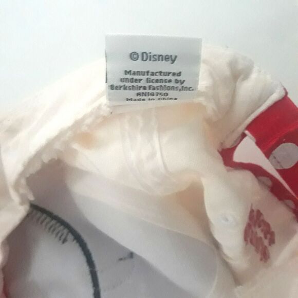 Disney Minnie Mouse Ball Cap Hat Childrens  White Red Black Bow Ears Adjustable - Picture 8 of 8